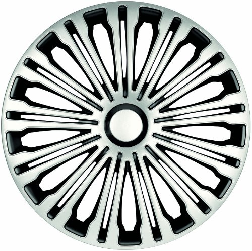 ZentimeX Z733019 Radkappen Radzierblenden universal 17 Zoll Silver-Black
