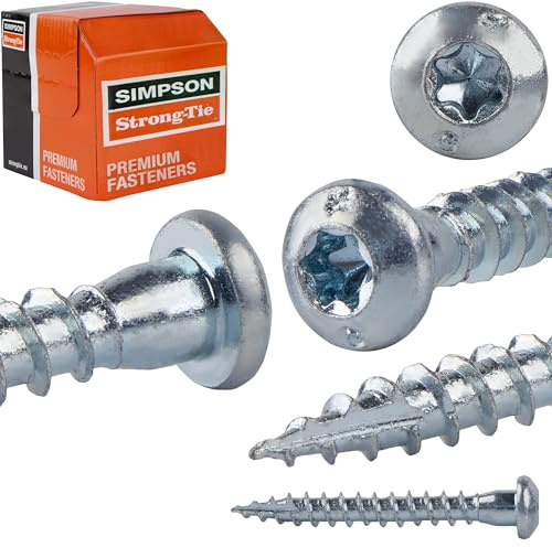 Vis à bois CSA Torx Simpson - 5x35mm, Boite de 250, Acier électro-zingué