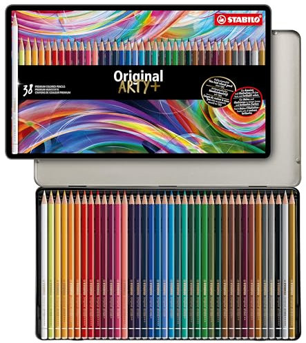 STABILO - Premium-Buntstift - Original - ARTY+ - 38er Metalletui - mit 38 verschiedenen Farben