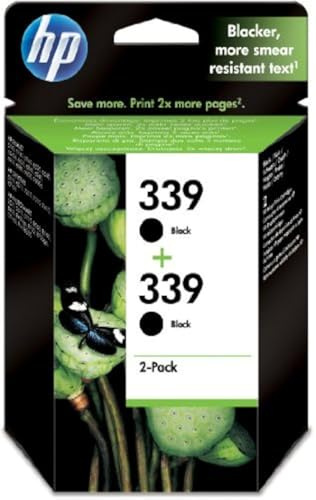 HP 339 2er Pack Black Inkjet Print Cartridges Schwarz Tintenpatrone - Tintenpatronen (Schwarz, 20-80%, -15-35°C, 15-35°C, 5-95%)