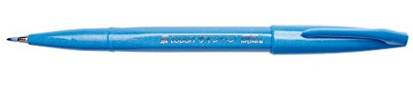 Pentel SES15C-S Faserschreiber mit Flexibler Pinsel-ähnlicher Spitze hellblau