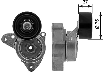 Gates T38278 Polea Tensora, Correa Trapezoidal Con Dentado Interior