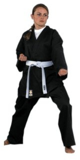 Kwon - Dobok per Taekwondo e Karate, kimono per arti marziali e sport da combattimento, Nero , 180