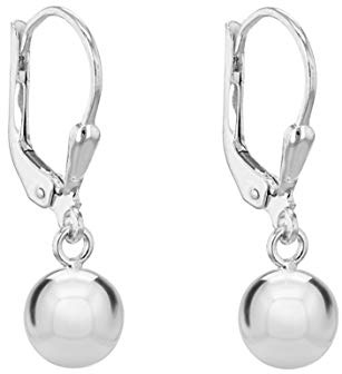 Tuscany Silver damer sterling silver rund boll lever back drop örhängen e silver, colore: silver, cod. 8.54.3569