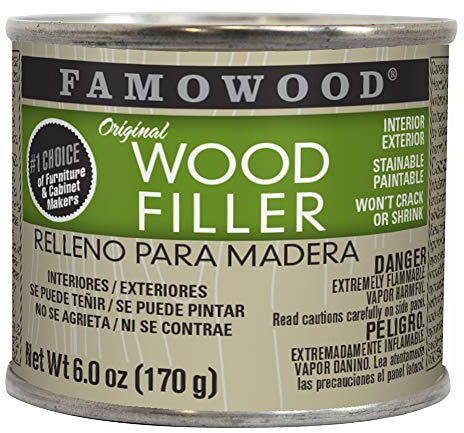 FamoWood 36141100 Original Wood Filler - 1/4 Pint, Alder