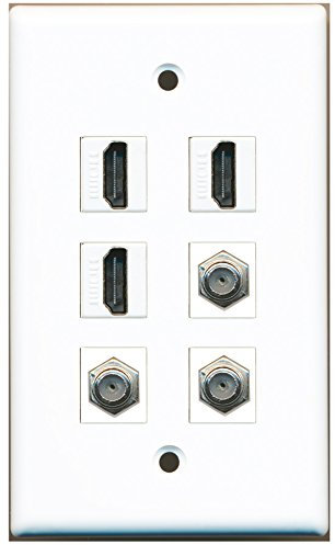 RiteAV - 3 HDMI 3 porte cavo coassiale TV - tipo F
