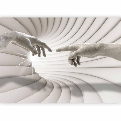 Fotomurale Soggiorno - Carta da parati 300x210 cm TNT Murale alla moda Decorazione da Muro XXL Poster Gigante Design Cameretta Carta per pareti Camera da Letto mani Tunnel Astratto f-A-0366-a-b