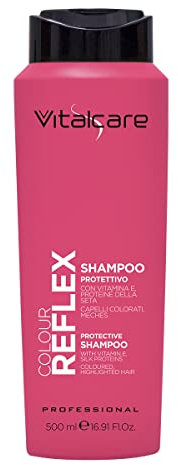 Vitalcare | Colour Reflex - Shampoo Protettivo per Capelli Colorati, con Meches o Trattati, con Vitamina E e Proteine Della Seta, per Capelli più Morbidi e Brillanti, 500 ml