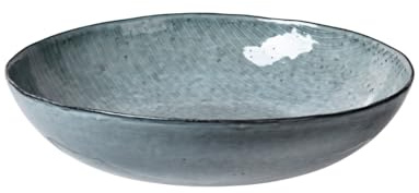broste Copenhagen 14533088 Salat Schale, Steinzeug, Nordic SEA, 34,5x7,5cm