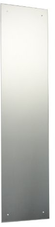 Reflex Sales 120 x 35cm Rectangle Frameless Unframed Bathroom Mirror with Pre-Drilled Holes and Chrome Cap Wall Hanging Fixing Kit Hardware
