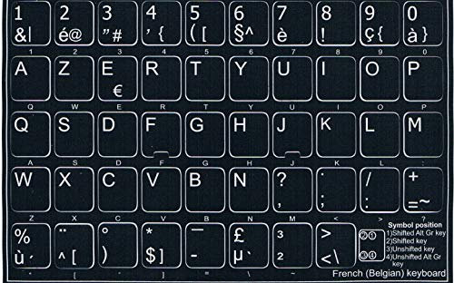 Touches Autocollantes Clavier Belge Français