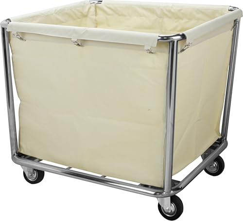 SARO AF 264 - Carrello portabiancheria, da 900 x 650 x 850 mm, con struttura in acciaio inox, sacco in cotone rimovibile, per circa 25 kg di biancheria