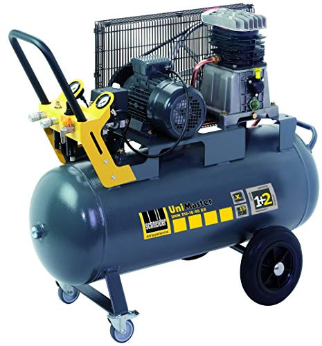 Schneider Druckluft GmbH 1121490142 Schneider Airsystems Compressor, Pressure 10 Bar, Container 90 L (Suction Capacity 510 L/min), Compact - UNM 510-10-90 DX