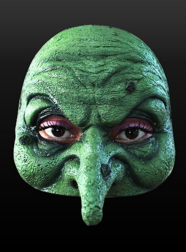 Maskworld Grüne Hexe Maske - Erwachsenen Horror Kostüm Maske - ideal für Halloween, Karneval, Motto-Party & Grusel-Events