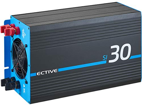 ECTIVE Reiner Sinus Wechselrichter SI30-3000W, 24V auf 230V, USB | Überlastschutz, Überhitzungsschutz, Aluminiumgehäuse, DC/AC Spannungswandler, Umwandler, Stromwandler für Haushaltsgeräten
