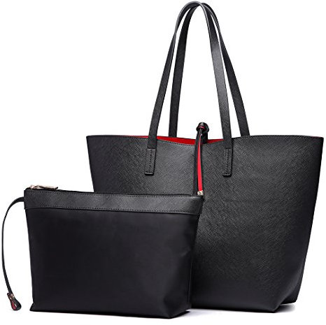 Miss Lulu Handtasche Damen Schultertasche Handtaschen Tragetasche Damen 2、3、4-teiliges Set für Büro Schule Einkauf Reise Geschenk