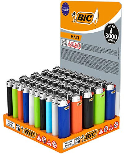 BIC Feuerzeuge J26 Maxi Neutral 50 Stück Display Collie Kollie