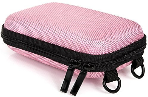 Baxxtar Hardcase PURE PINK S Borsa Custodia per fotocamere compatte con tracolla e passante per cintura - in Pink Rosa - CyberShot DSC WX350 W810 W830 - Pixpro FZ43 FZ51 FZ55 - Realishot DC5200 ...