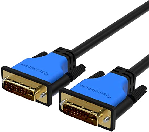 BlueRigger DVI to DVI Monitor Cable (2M / 6FT, 24+1 Dual Link, Digital Video Cable, Male to Male) - for Gaming, DVD, Laptops, HDTV and Projector