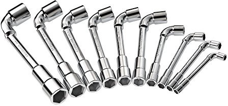 FACOM - Jeu de Clés à Pipe Débouchées Métriques et en Pouces - 75.JN10 - Modèles 8, 10, 11, 12, 13, 14, 16, 17, 18 et 19mm - Matériau Robuste et Durable - Présentation en Boîte