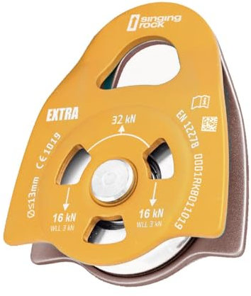 Seilrolle Umlenkrolle Pulley extra roll von Singing Rock, Farbe:silver/orange