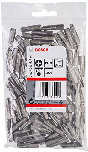 Bosch 2 607 001 517 - Punta de atornillar extra dura - PH 3, 25 mm (pack de 100)