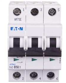 Eaton MCB Leitungsschutzschalter Typ B, 3-polig 50A 240 → 415V, Abschaltvermögen 10 kA xEffect