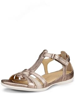 ECCO Flash, Sandales Bout Ouvert Femme, Argent (Warm Grey Metallic/Moon Rock), 42 EU