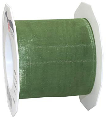 C.E. Pattberg Sheer Organza-band, oliv, 72 mm-25 m
