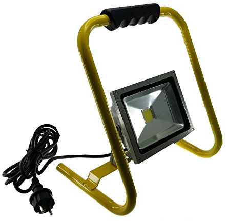 Trango 20 Watt LED Baustrahler G1505-206 Arbeitsstrahler Arbeitfluter Baustrahler Baustellenleuchte 6000K Tageslicht weiß inkl. 3 m Kabel IP65
