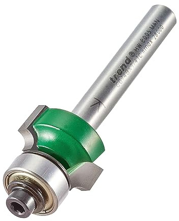 Trend TCT Guided Rounded Over Router Cutter, 1/4 Inch Shank, 3mm Radius | Includes Multiple Bearings For Versatile Routing, 3mm Radius And 9.5mm Cut Length, C074BX1/4TC