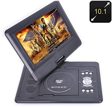 BW 10.1 Inch Portable DVD Player - Game and TV Function, 270 Degree Rotating Screen, Games, Suitable for Home