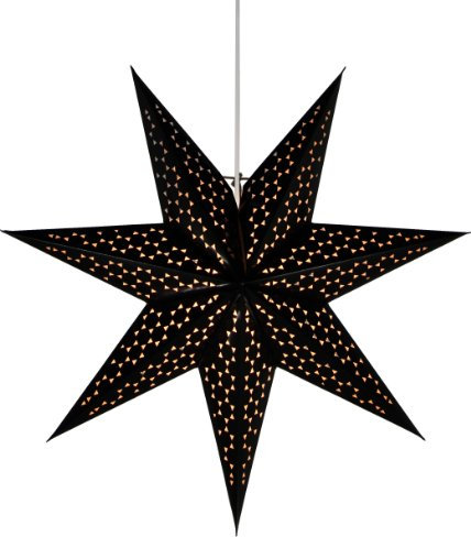 Best Season Papierstern Shark II, inklusive Kabel circa 60 x 60 cm, schwarz 236-32