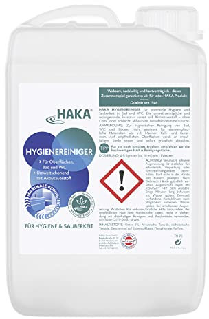 HAKA Hygienereiniger Konzentrat Nachfüller, 3L, Badreiniger, Hygiene für Bad, Küche & Böden, kalklösend, chlorfrei & hautverträglich, vegan, umweltfreundlich