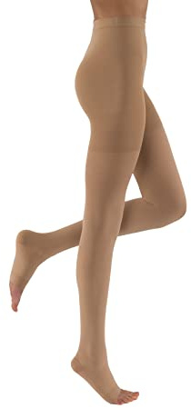 JOBST Relief Waist High Graduated Compression Stockings 30-40mmHg - Comfortable Unisex Design - Closed Toe, Beige, Small
