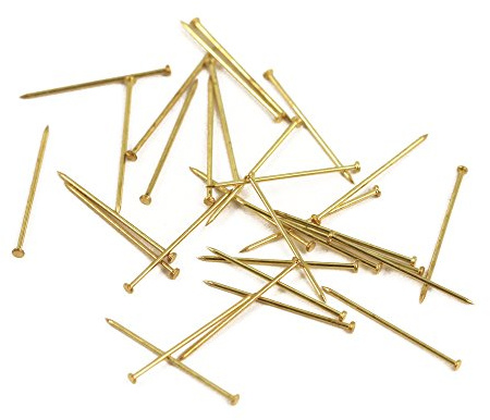 Rayher 2105600 pin-nålar, 18 mm, mässing, burk 50 g (ca 950 stycken)