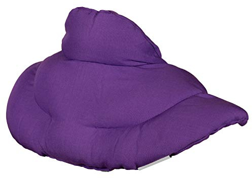 Cojín cervical térmico con cuello. Violeta. Almohada térmica cervical con semillas de grosella. Saco caliente y frio con semillas. Cojín de nuca