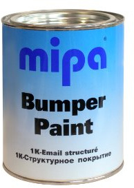 MIPA Bumper Paint Schwarz 1 Liter - 1K Kunststofflack & Stoßstangenfarbe