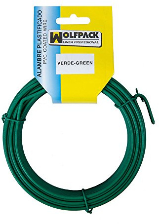 Alambre Plastificado (Rollo 25 Metros) Verde Nº 16/2.7 mm.