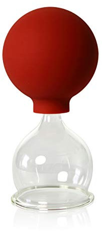 Schröpfglas mit Saugball 45mm zum professionellen, medizinischen, feuerlosen Schröpfen mundgeblasen handgeformt, Schröpfglas, Schröpfgläser, Lauschaer Glas das Original