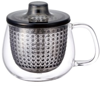 Kinto UniMug Tasse mit Teefilter 350 ml grau