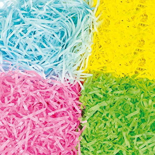 Baker Ross AF324 Craft Shredded Tissue in Spring Colours for Easter Arts and Crafts (Per Pack)
