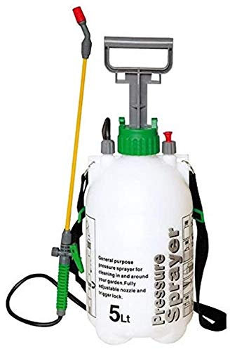 BAKAJI Spruzzatore a Pressione Vaporizzatore Spruzzino Nebulizzatore, Pesticida, Irroratrice, Irroratore a Pressione Impugnatura Ergonomica, Piante, Giardini ed Esterni (5 Litri)