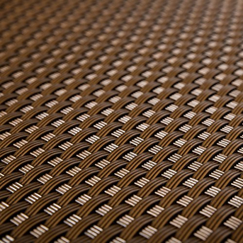 Protector de privacidad de ratán sintético para la terraza, balcón, marrón claro, anchura de 0,9 m (producto al metro)