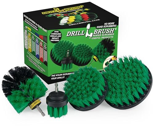 Cleaning Supplies - Kitchen Accessories - Drill Brush - Stove - Oven - Sink - Backsplash - Flooring - Cast Iron Skillet - Spin Brush - Dish Brush - 4 Drill Powered Kitchen Brush - Tile - Grout Cleaner