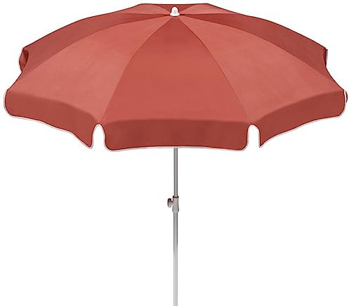 Schneider Sonnenschirm Ibiza, terracotta, 240 cm rund, 681-05, Gestell Stahl, Bespannung Polyester, 2.8 kg