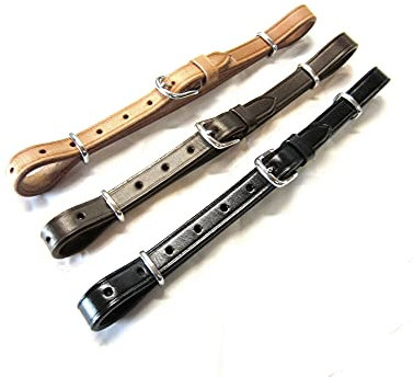 PS Pferdeartikel Kinnriemen oder Nasenriemen Universal und Größenverstellbar Farbe schwarz