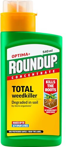 Roundup Optima Plus Total Weedkiller, Concentrate, 540 ml
