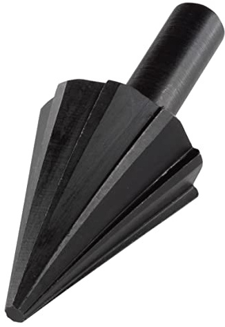 wolfcraft Lochfräser WS Ø 6-25 mm - Für stufenloses Auffräsen von Vorbohrungen in NE-Metall, Kunststoff und Holz - Stufenbohrer Arbeitslänge 32 mm - 2523000
