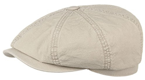 Stetson Hatteras Ballonmütze aus Bio-Baumwolle Herren Flat Cap mit UV-Schutz 40 Schiebermütze Frühjahr Sommer
